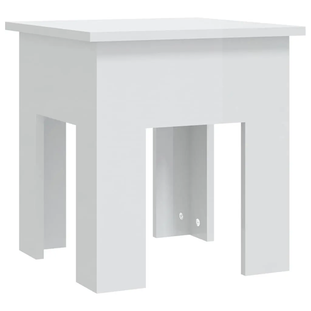 Coffee Table Modern High Gloss White 40x40x42cm