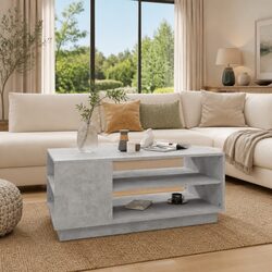 Modern Grey Coffee Table with Durable Construction