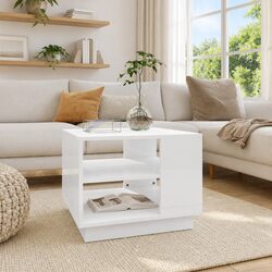 High Gloss White Coffee Table for Living Room