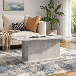 Coffee Table Made of Grey Engineered Wood 102x55.5x40cm