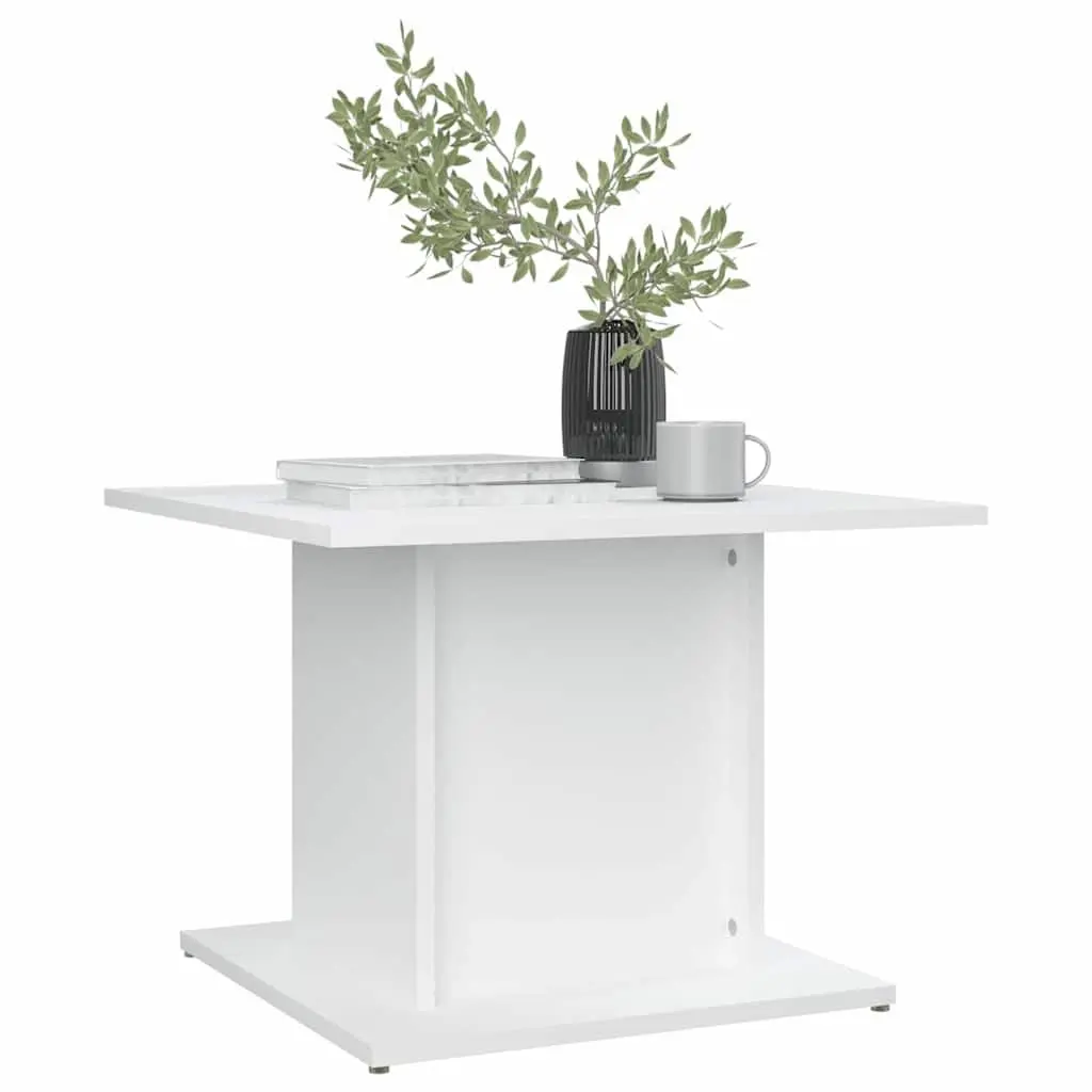 Coffee Table Modern Style Spacious Top White Engineered Wood