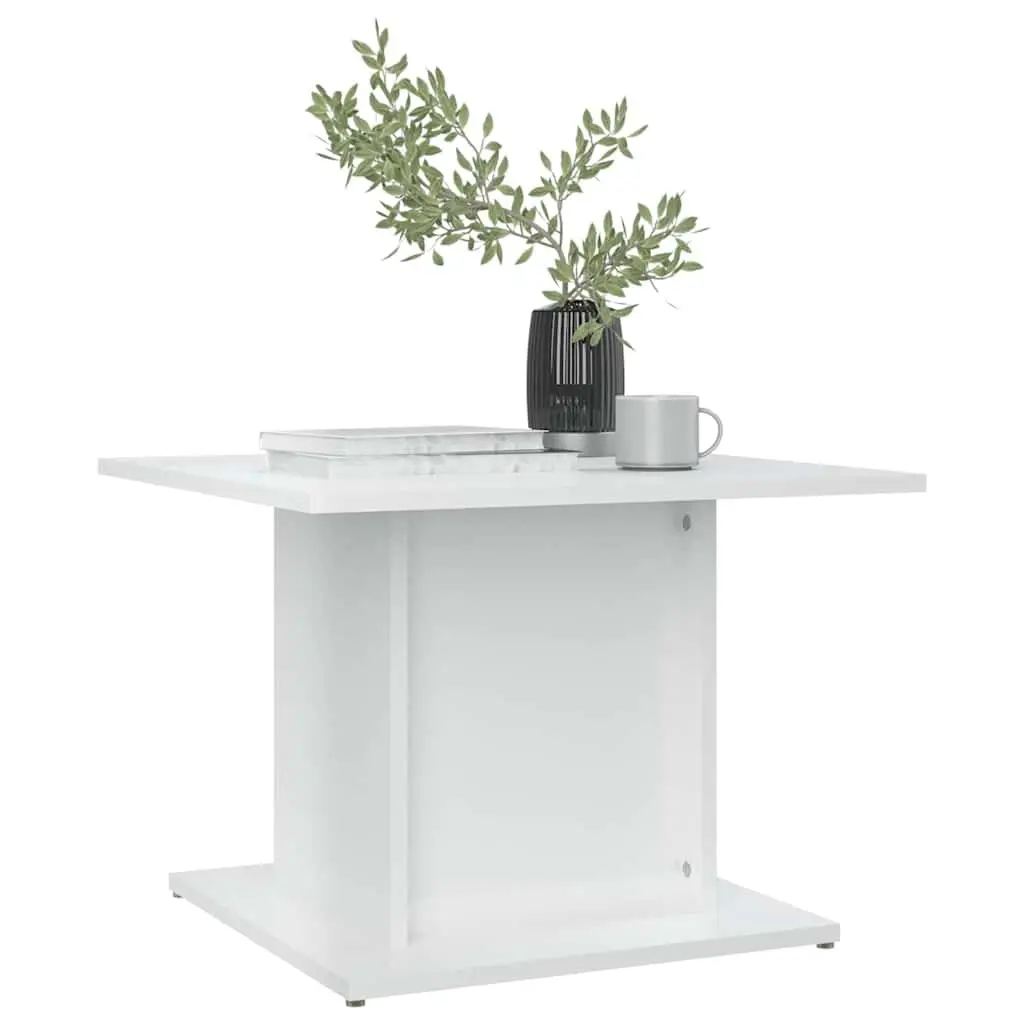 Coffee Table Modern High Gloss White 55.5x55.5x40cm
