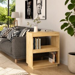 Solid Pinewood Book Cabinet Storage Organizer 60x35x71cm