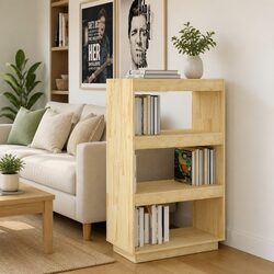 Pinewood Book Cabinet Room Divider Storage Unit