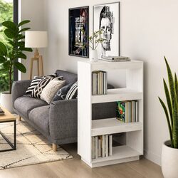 Wooden Shelving Book Cabinet in White