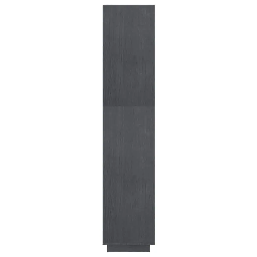 Book Cabinet Room Divider Solid Pinewood Grey 60x35x167cm