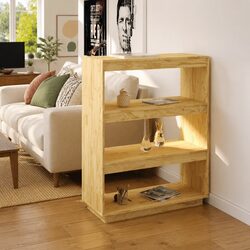 Solid Pinewood Bookcase with Room Divider Functionality