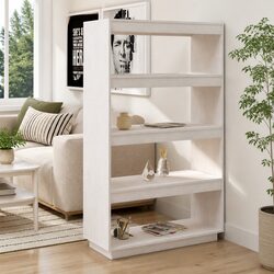 Solid Pinewood Book Cabinet Room Divider with Ample Storage
