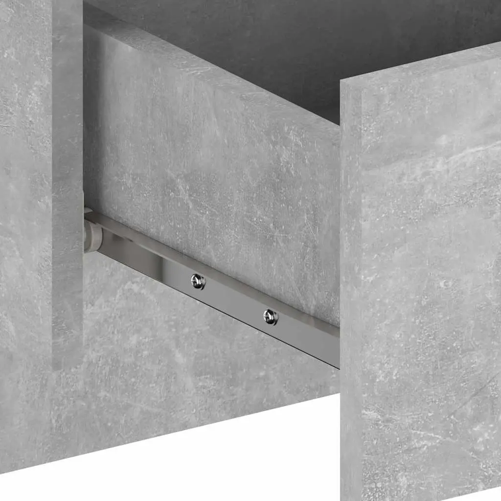 Floating Bedside Cabinets Space-saving Grey Engineered Wood 2 Piece