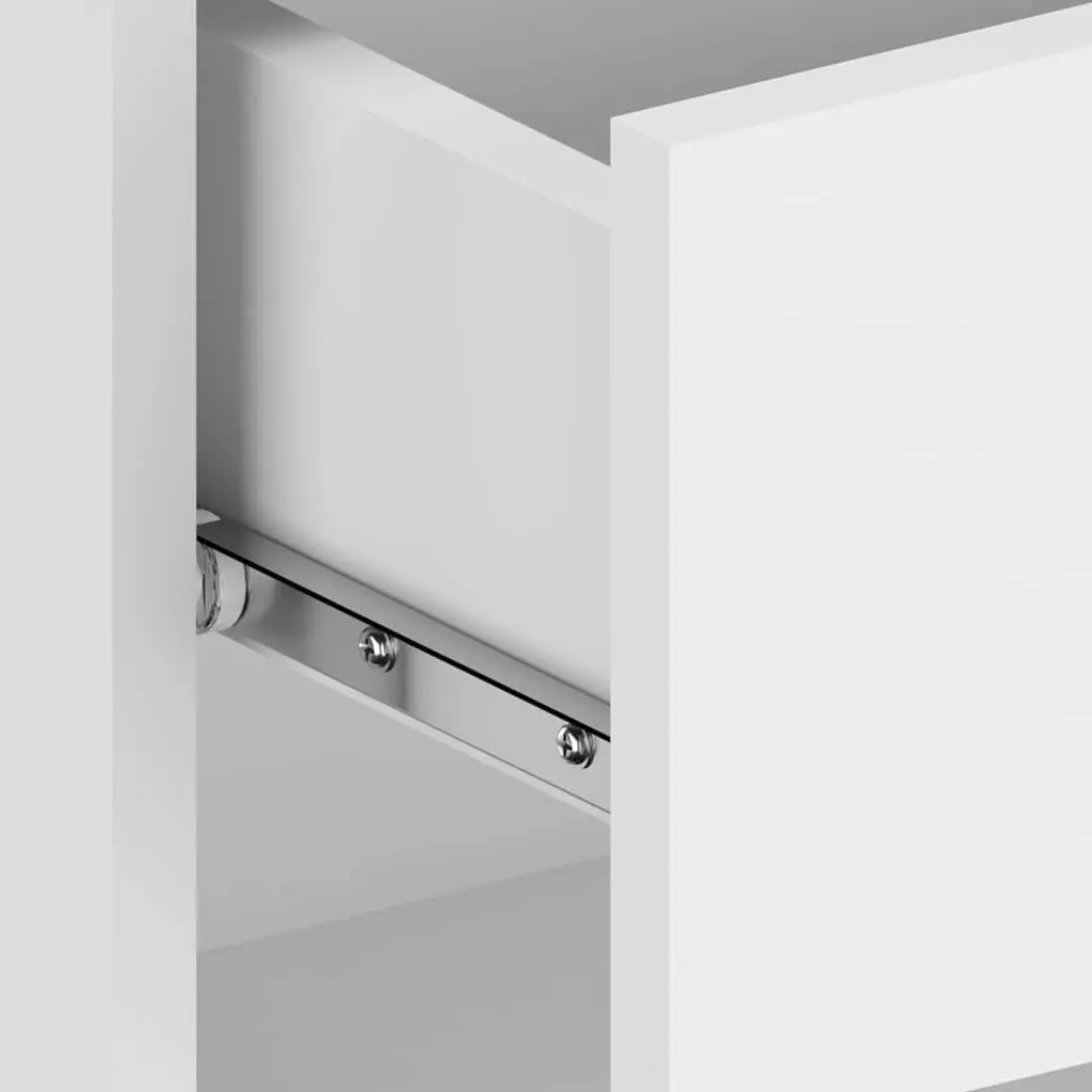 Wall-mounted Bedside Cabinet Floating Storage Unit White