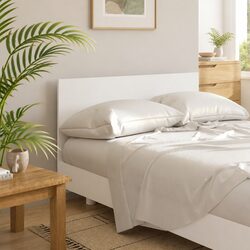 160cm White Engineered Wood Bed Headboard