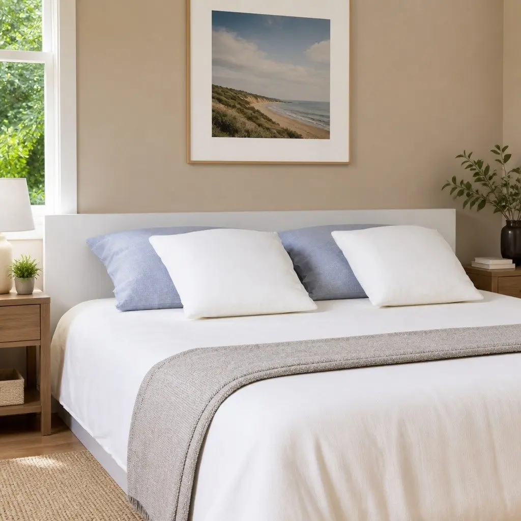 Bed Headboard Wall-Mounted Engineered Wood 200 cm White