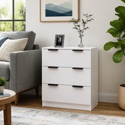 White Engineered Wood Sideboard Cabinet 60x30x70 cm