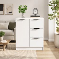 White Storage Buffet Sideboard Cabinet 60x30x70 cm