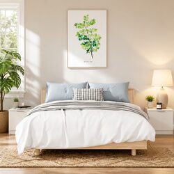 Functional White Nightstand 40x39x40cm with Storage
