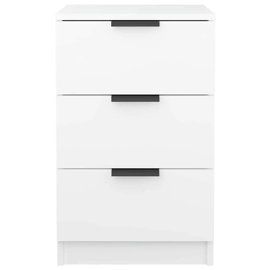 Bedside Cabinet Compact Storage White 40x36x65cm