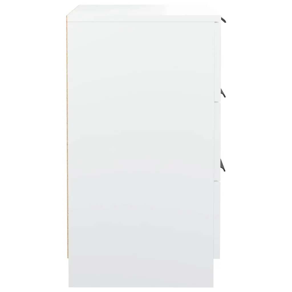 Bedside Cabinet Compact Storage White 40x36x65cm