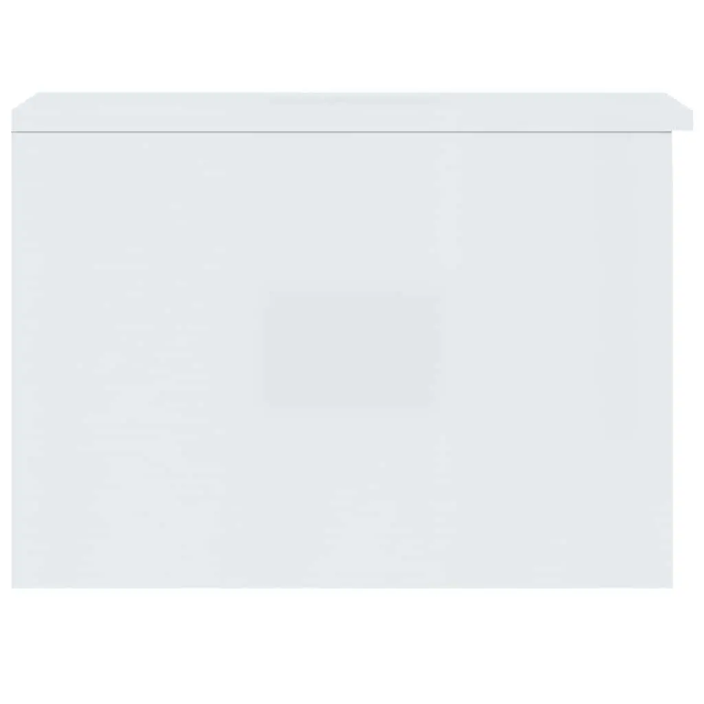 Coffee Table High Gloss White 50x50x36 cm with Storage Compartments