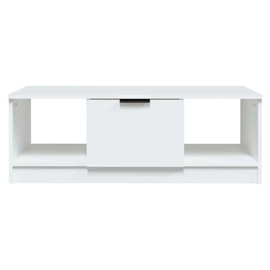 Coffee Table with Storage Compartments Engineered Wood 102 x 50 x 36 cm White
