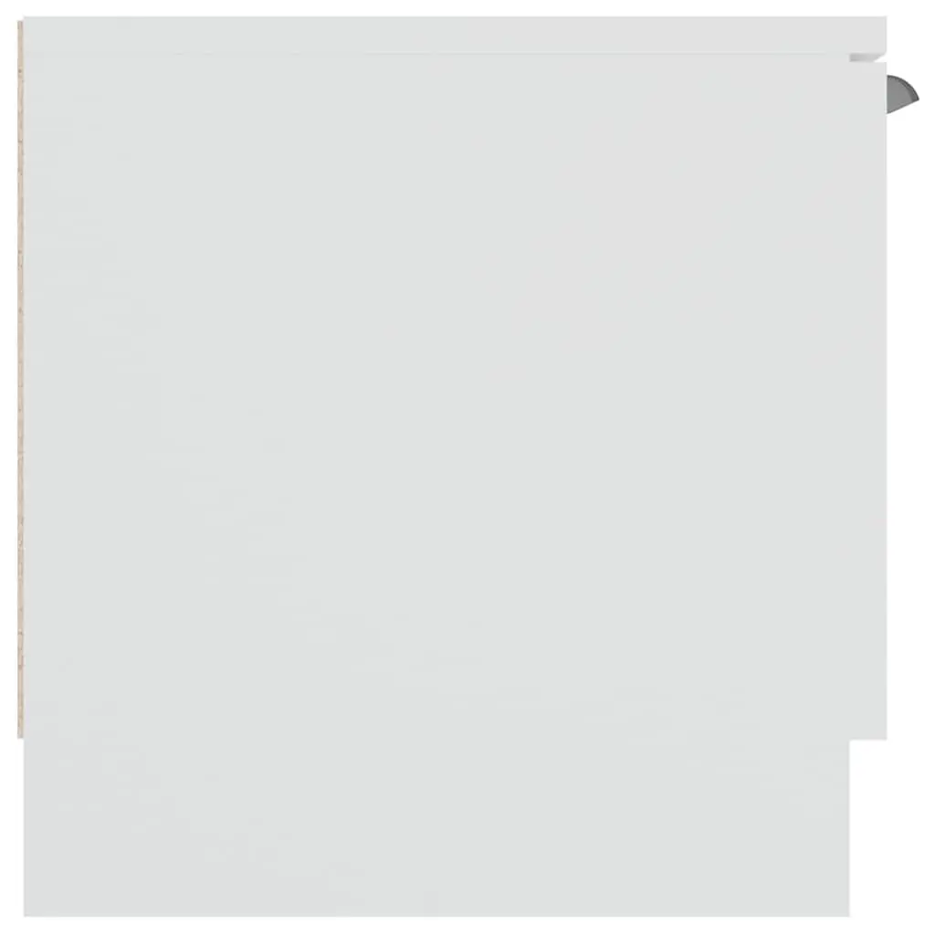 TV Cabinet Engineered Wood White 102x35x36.5 cm Media Storage Unit