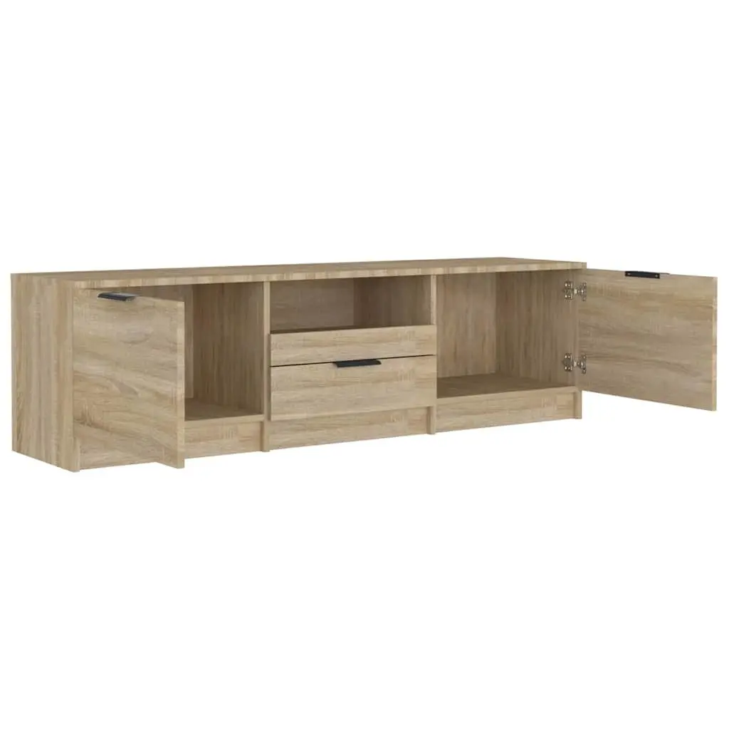 TV Cabinet Engineered Wood Storage Unit 140cm Sonoma Oak Brown