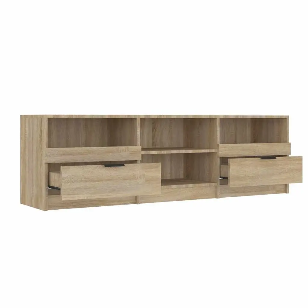 TV Cabinet Brown 150x33.5x45 cm Engineered Wood Sonoma Oak Style Drawers Shelves