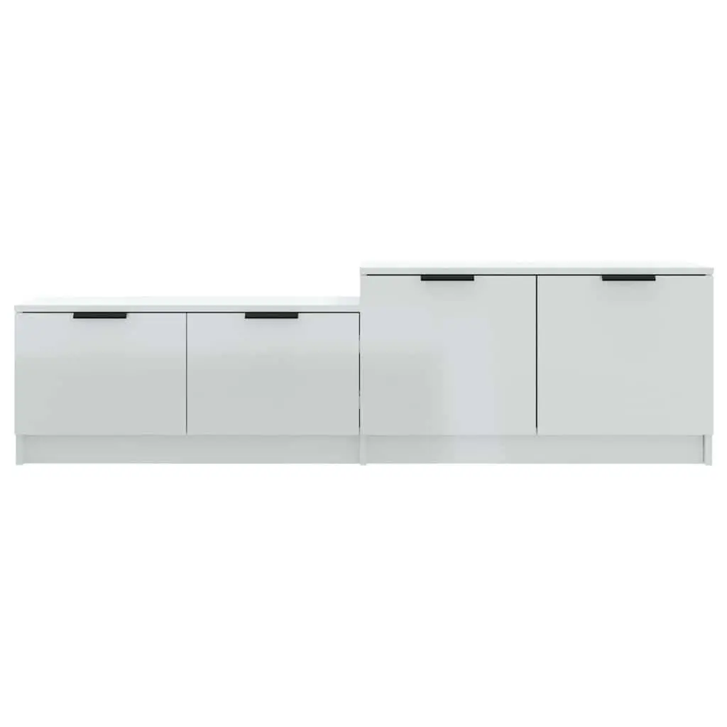 TV Cabinet Modern High Gloss Storage Unit 1585 x 360 x 450 mm White