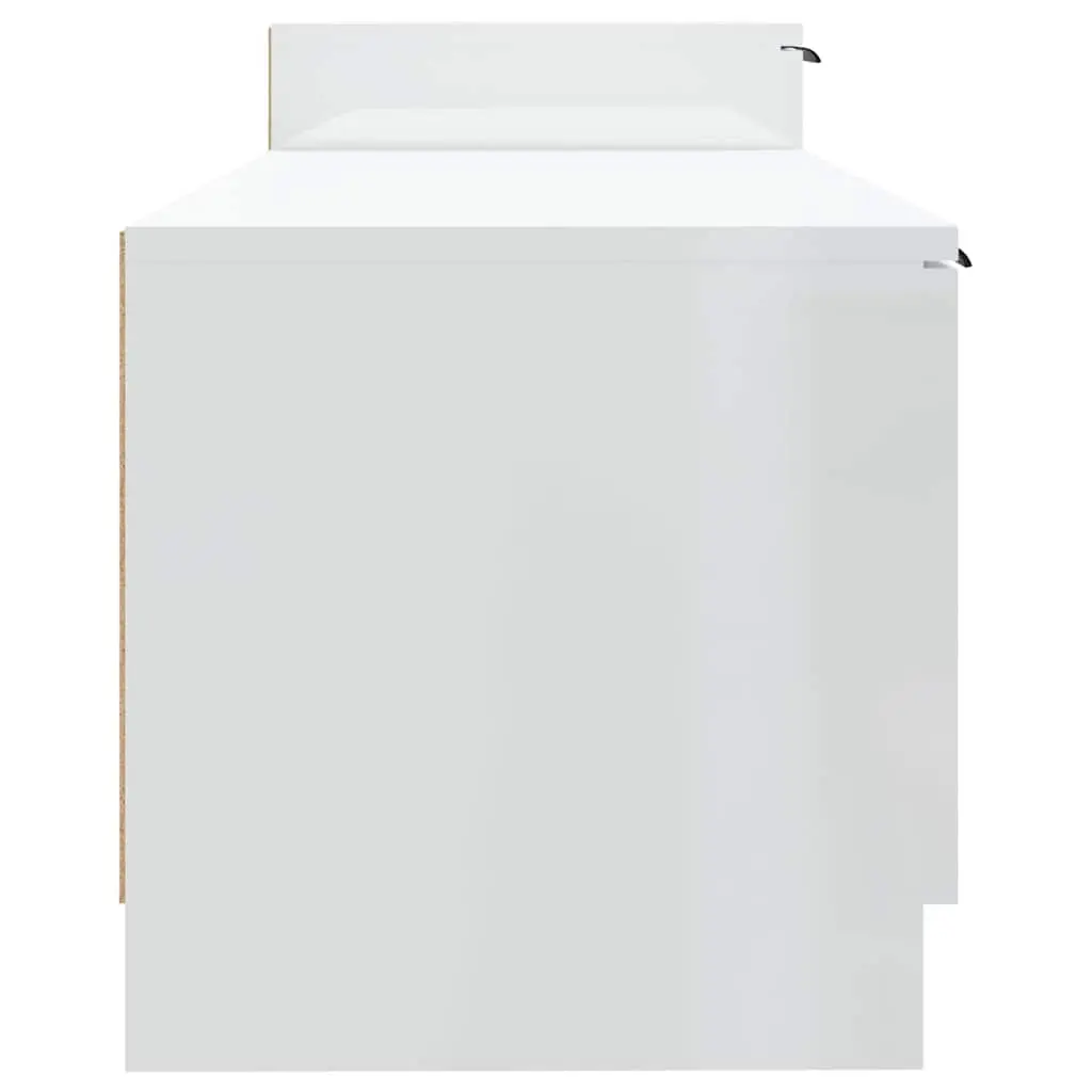TV Cabinet Modern High Gloss Storage Unit 1585 x 360 x 450 mm White
