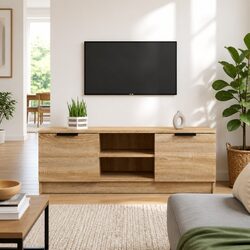 Engineered Wood TV Cabinet 102x35x36.5 cm in Brown