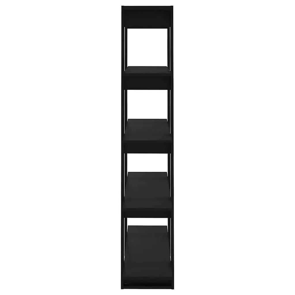 Bookshelf Room Divider Storage Unit Sturdy Black 100x30x160cm