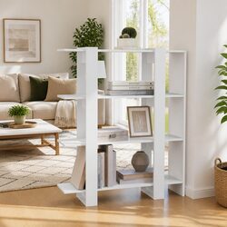 Functional White Shelving Unit and Room Divider