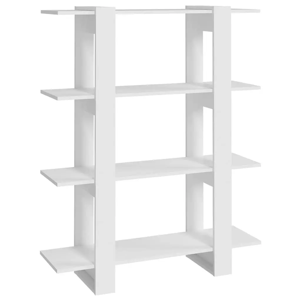 Book Cabinet Room Divider Spacious White Shelving Storage Organiser Display Stand