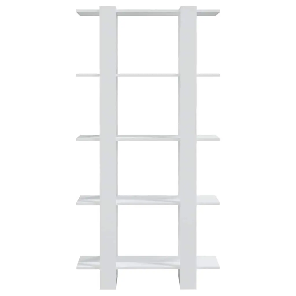 Book Cabinet Room Divider Engineered Wood Storage 80x30x160cm White