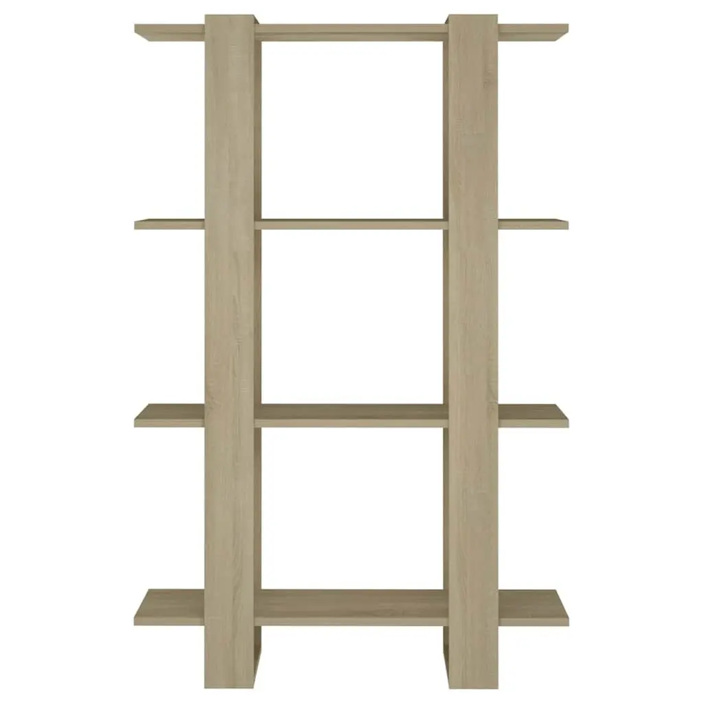 Wooden Bookshelf Storage Organiser Room Divider Brown 80L x 30W x 123.5H cm