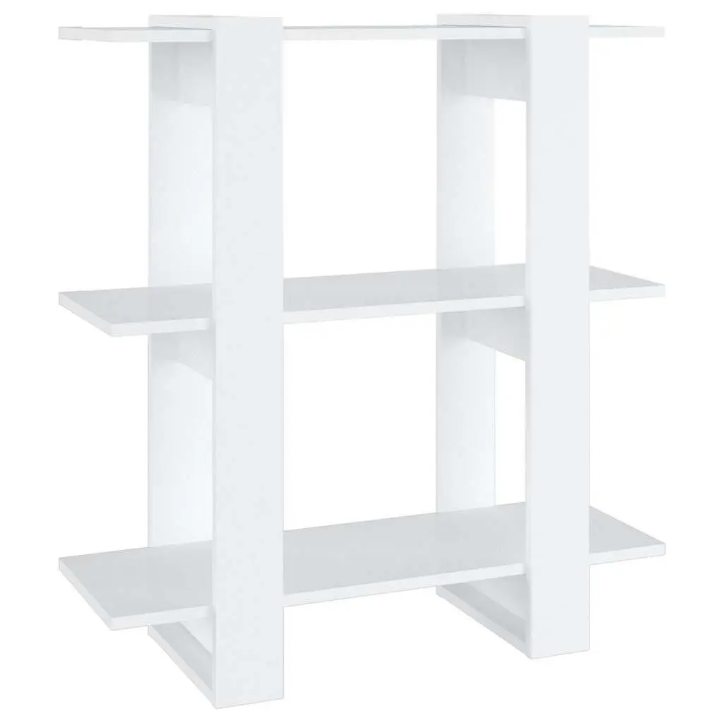 Wooden Book Cabinet Room Divider Storage Organizer 80 x 30 x 87 cm White