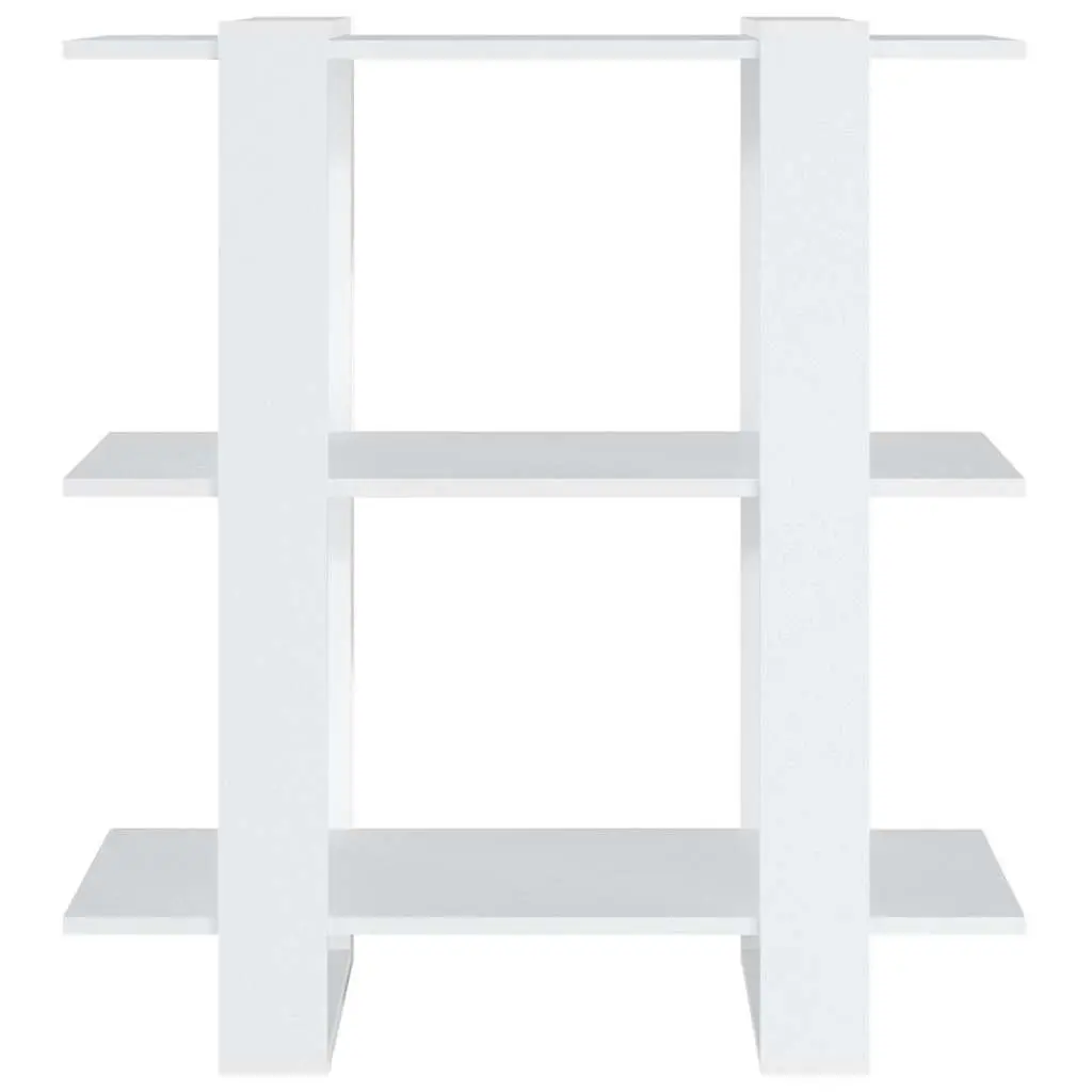 Wooden Book Cabinet Room Divider Storage Organizer 80 x 30 x 87 cm White