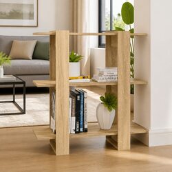 Practical Wooden Book Cabinet and Room Divider