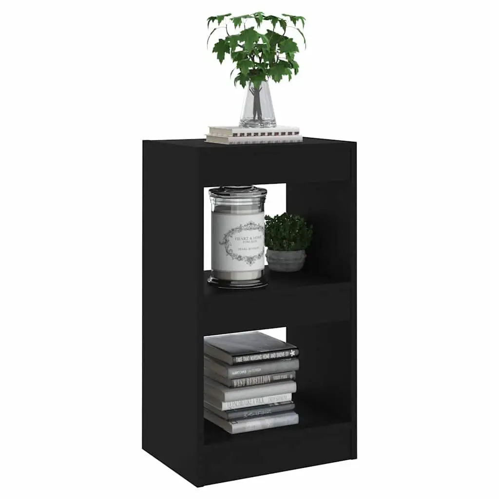 Book Cabinet Room Divider Storage Shelf Black 40x30x72cm Bookcase Organiser