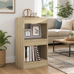 Book Cabinet Room Divider in Sonoma Oak Brown 40x30x72cm