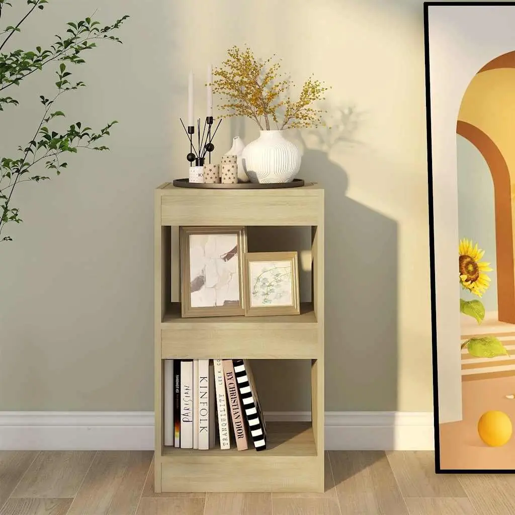 Book Cabinet Room Divider Storage Shelving Unit Brown 40x30x72cm