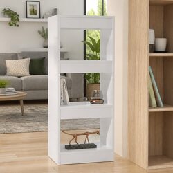 Engineered Wood Book Cabinet Room Divider in White