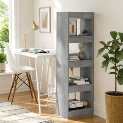 Grey Shelving Unit Book Cabinet for Storage and Division