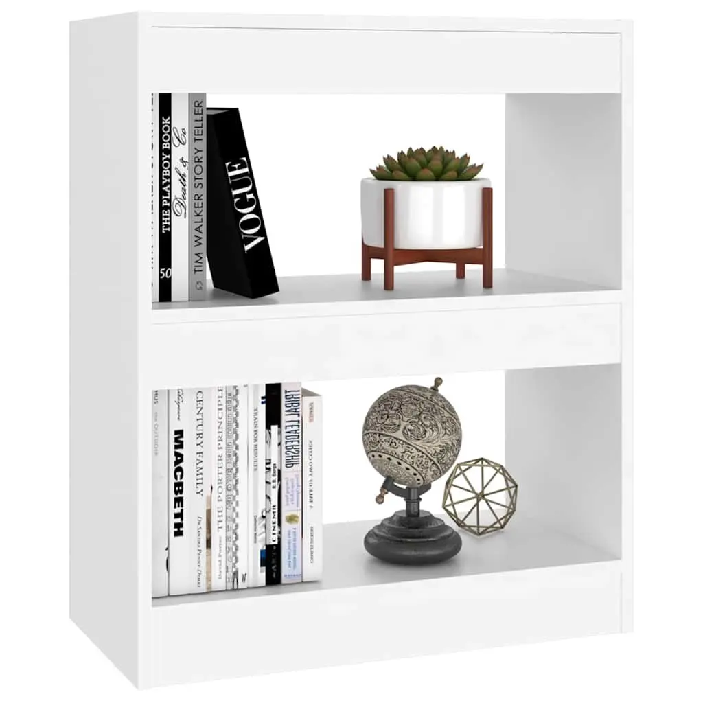 Book Cabinet Room Divider Sturdy 60x30x72cm White