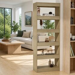 Book Cabinet Room Divider in Sonoma Oak 60x30x166 cm