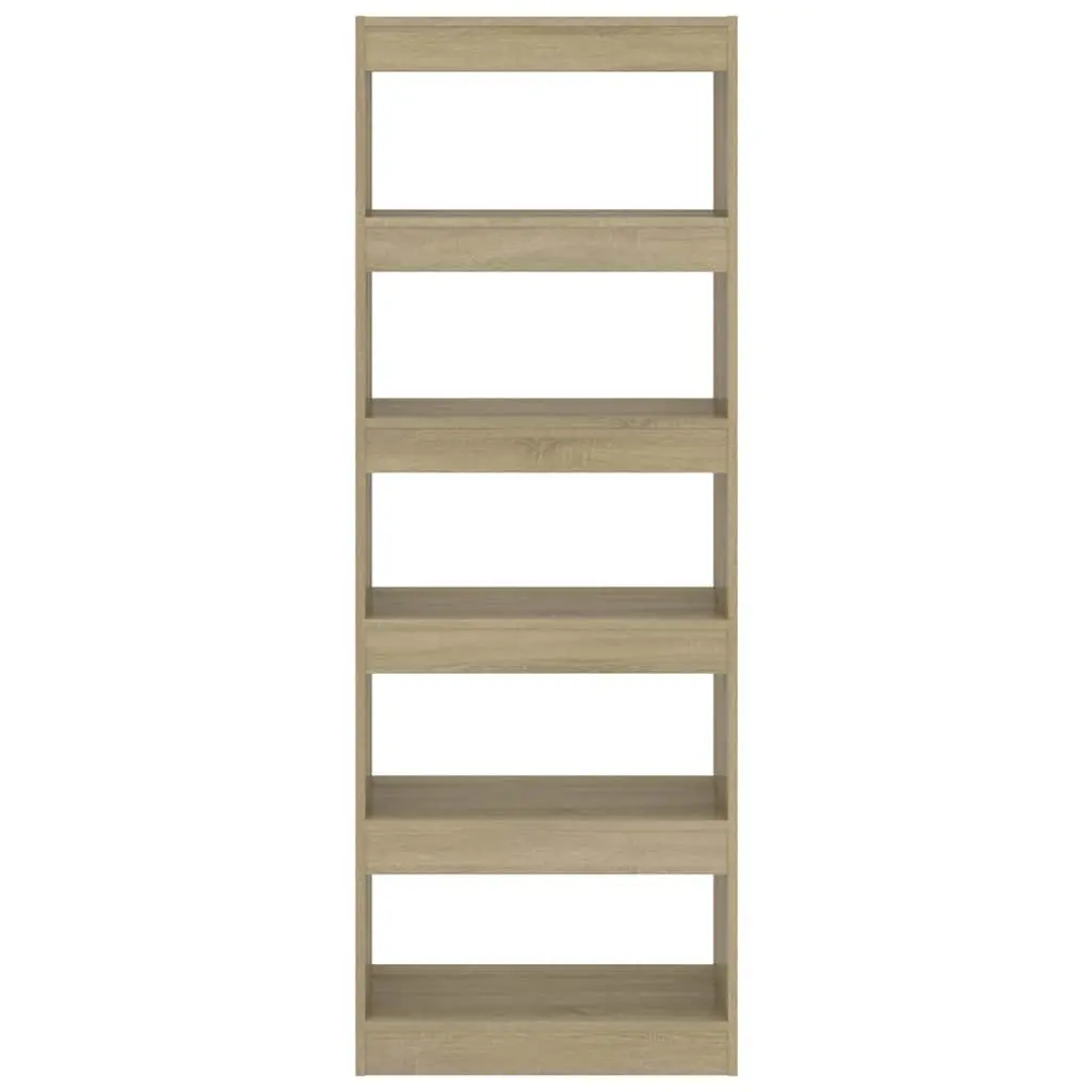 Book Cabinet Room Divider Storage Shelf Engineered Wood 60x30x166 cm Brown