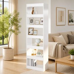 Sturdy White Wooden Book Cabinet for Storage and Dividing