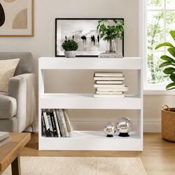 Engineered Wood Book Cabinet Room Divider with Storage
