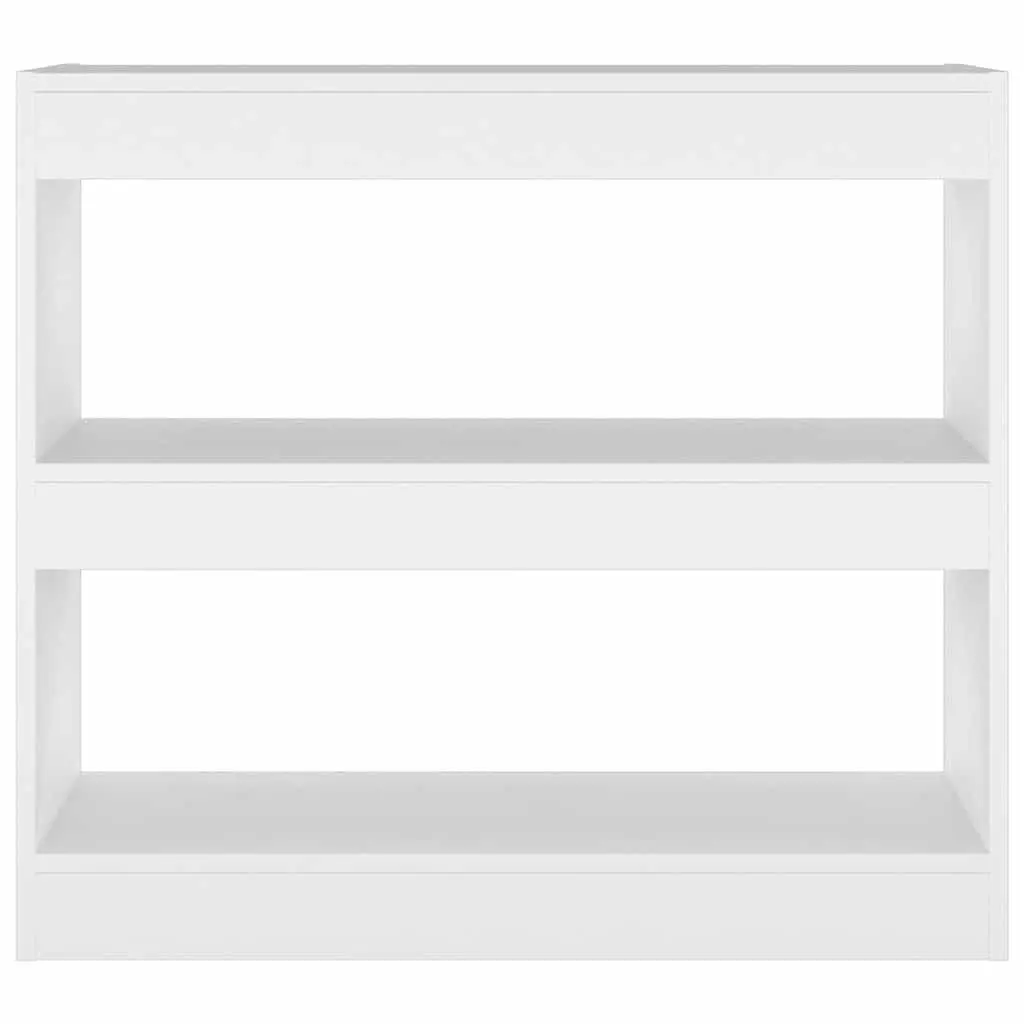 Bookcase Room Divider Ample Storage White 80W x 30D x 72H cm