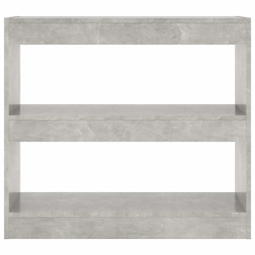 Book Cabinet Room Divider Grey Engineered Wood 80W x 30D x 72H cm