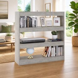 Durable Grey Storage Shelf and Room Divider